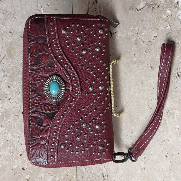 Trinity Ranch by Montana West Embellished Faux Leather Wristlet/Wallet - Picture 2 of 13